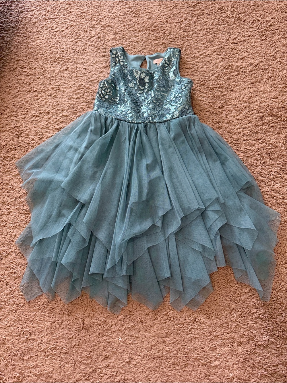 Zenzi Teal Sequin dress